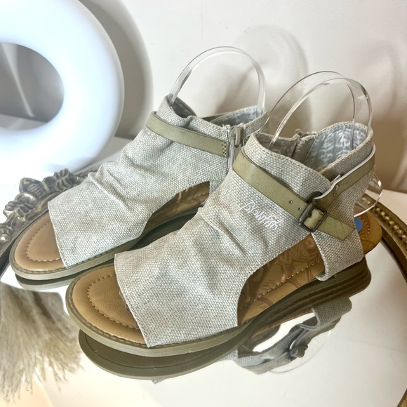 NWOT TAN BLOWFISH BOHEMIAN SIZE ZIP SANDAL SIZE 6.5 - Picture 4 of 5